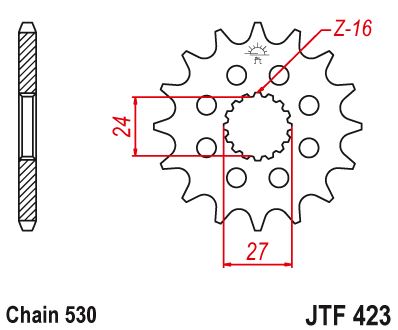 Звезда цепного привода JTF423 17