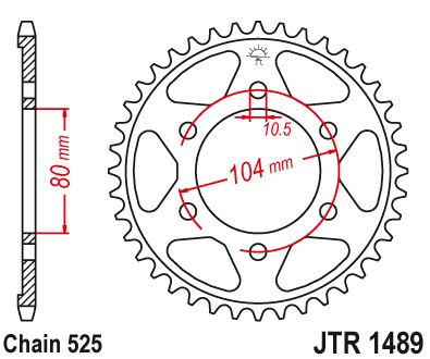 Звезда цепного привода JTR1489 39