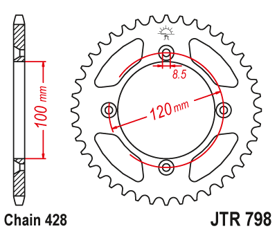 Звезда цепного привода JTR798.48