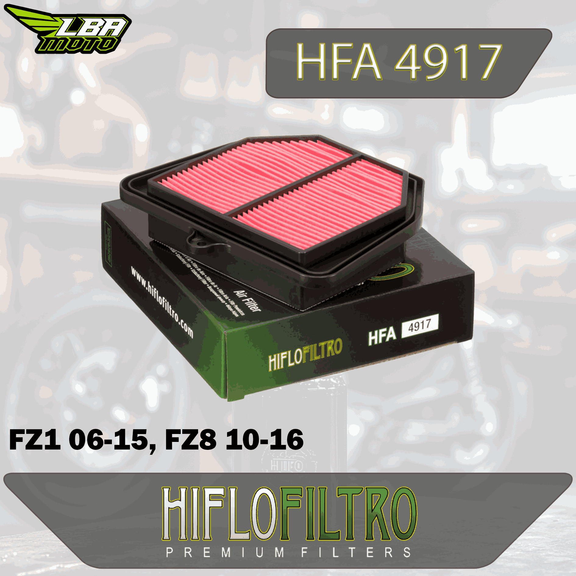 Воздушный фильтр HIFLO HFA4917 Yamaha FZ1 06-15, FZ8 10-16