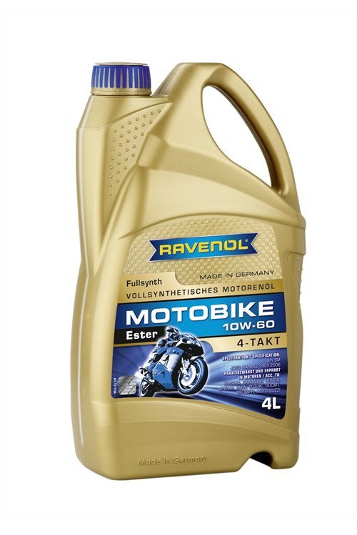 Моторное масло RAVENOL Motobike 4-T Ester 10W-60 (4л)