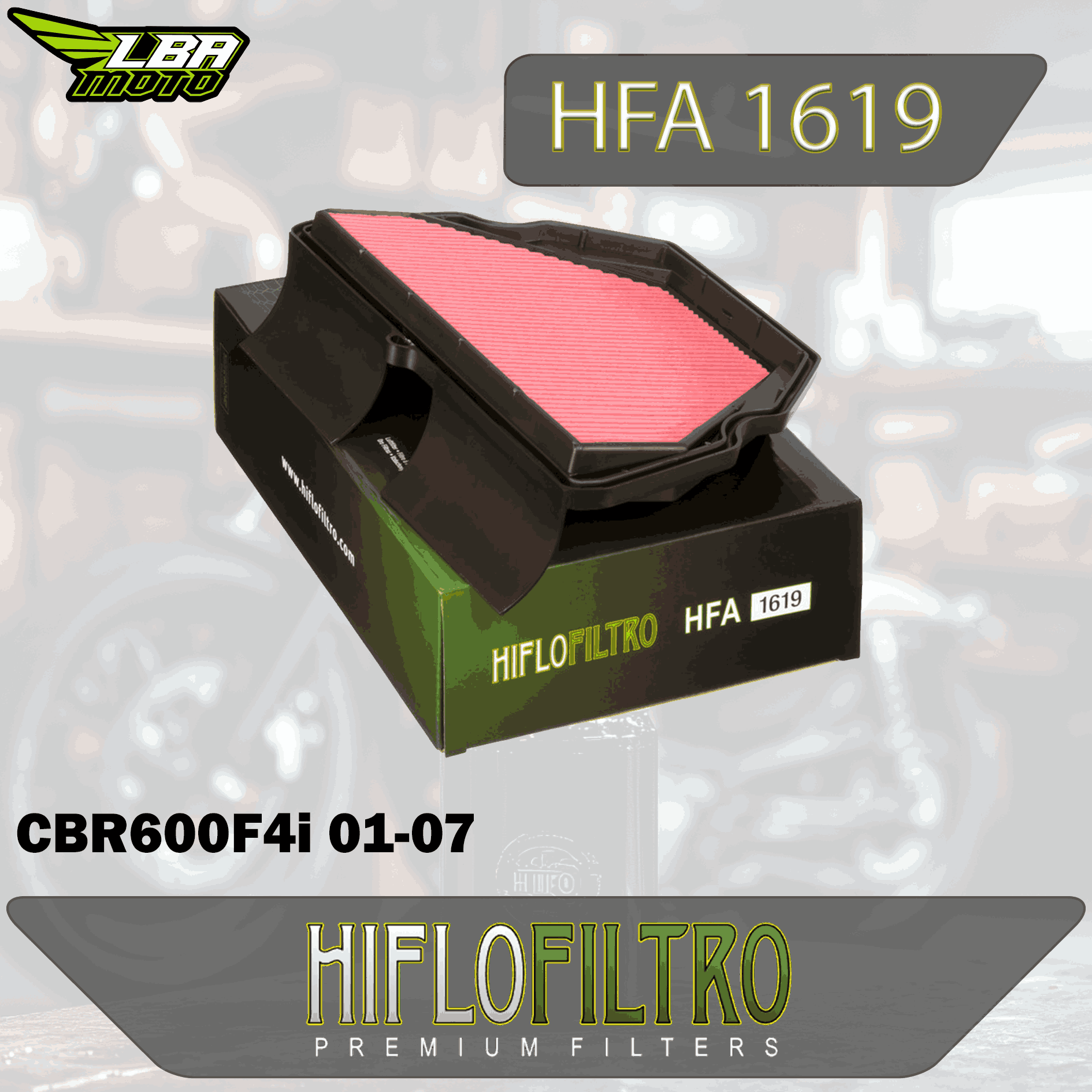 Воздушный фильтр HIFLO HFA1619 Honda CBR600F4i 01-07