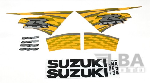 Комплект наклеек на пластик для мотоцикла Suzuki GSX-R600/750 11-16 Желто-Черный