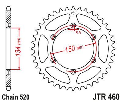Звезда цепного привода JTR460.42