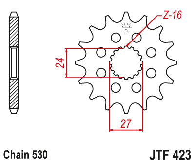 Звезда цепного привода JTF423.18