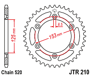  Звезда цепного привода JTR210 38